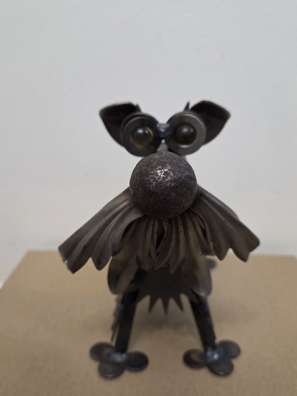 Yard Birds Metal Dog Sculpture - Industrial Silver Home Accent - Picture 8 of 10